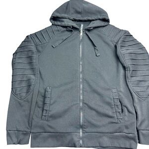 True Rock Men’s Black Hooded Sweater Size Small Casual Streetwear Style Classic